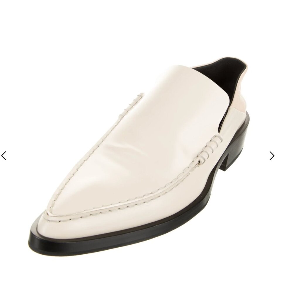 Jil Sander Cream Leather Pointed Mule